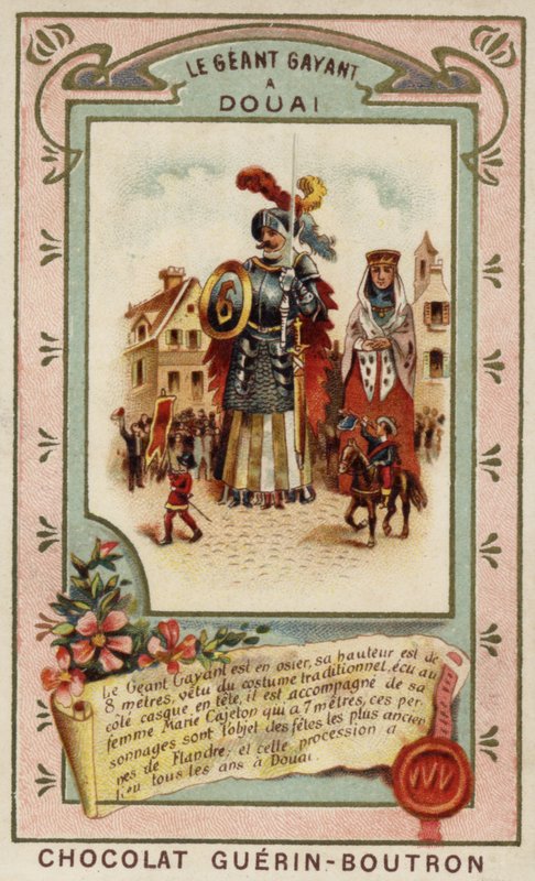 Dev Gayant Festivali, Douai, Fransa (chromolitho) by French School
