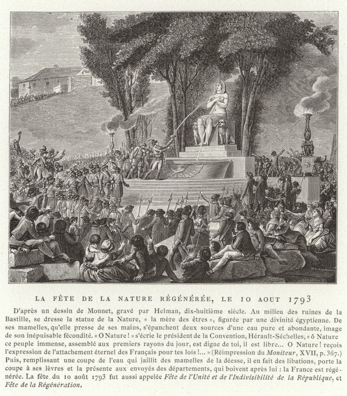Doğanın Yenilenmesi Festivali, Paris, 10 Ağustos 1793 by French School