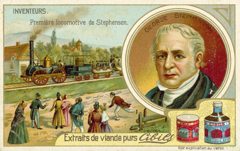 Stephenson tarafından ilk lokomotif by French School
