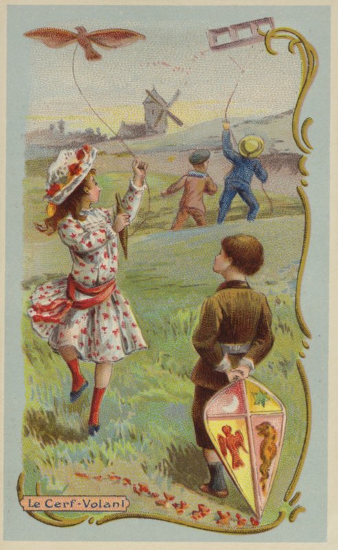 Uçan uçurtmalar (chromolitho) by French School
