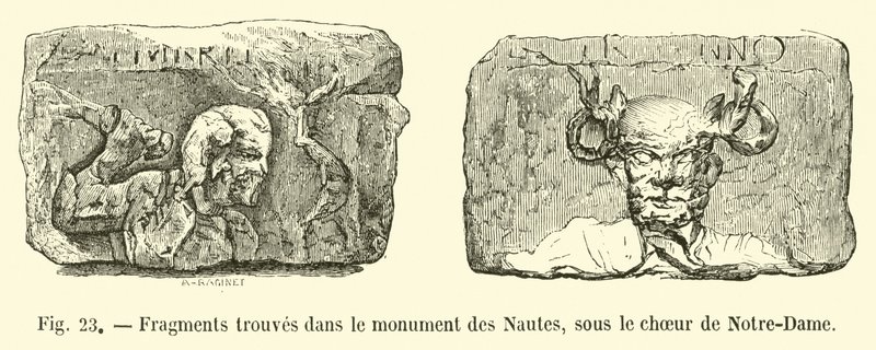 Notre-Dame korosunun altındaki Nautes anıtında bulunan parçalar by French School