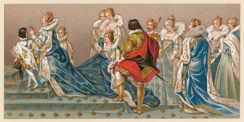 Fransa XVI-XVII.Yüzyıl Kostümü by French School
