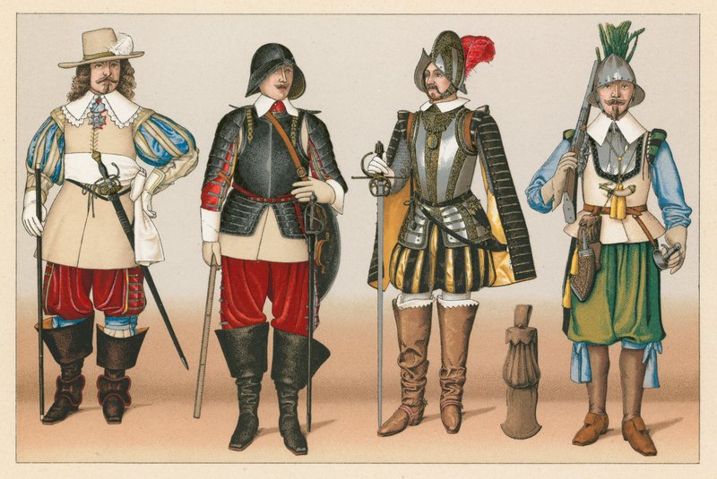 Fransa XVI-XVII.Yüzyıl Kostümü by French School