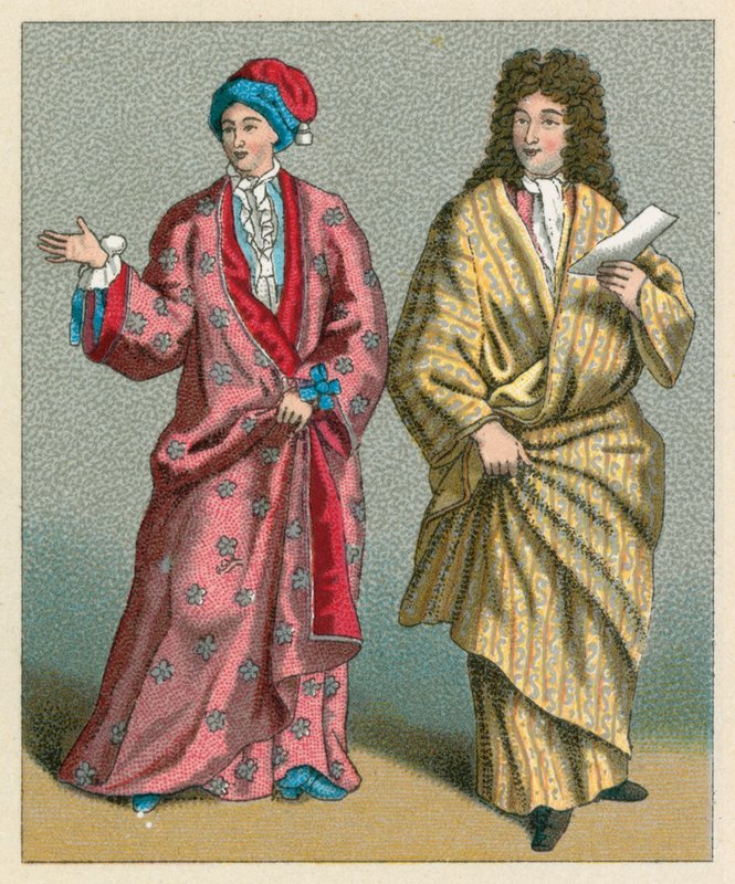 Fransa XVII-XVIII.Yüzyıl Kostümü by French School