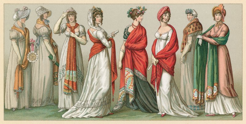 Fransa XVIII-XIXth Cent Kostüm by French School