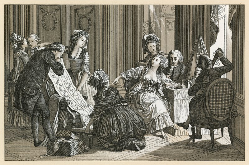 Fransa XVIII.Yüzyıl Kostümü by French School