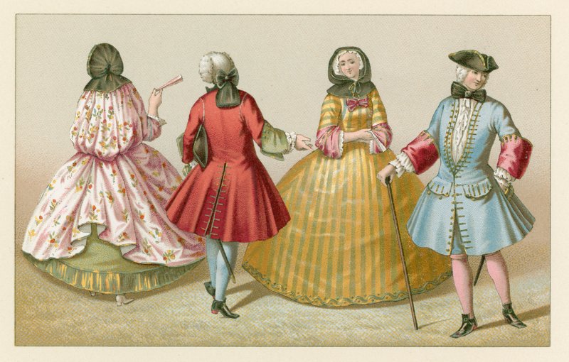 Fransa XVIII.Yüzyıl Kostümü by French School