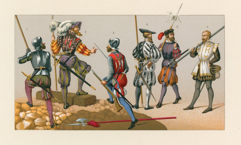 Fransa XVI. Yüzyıl Kostümü by French School