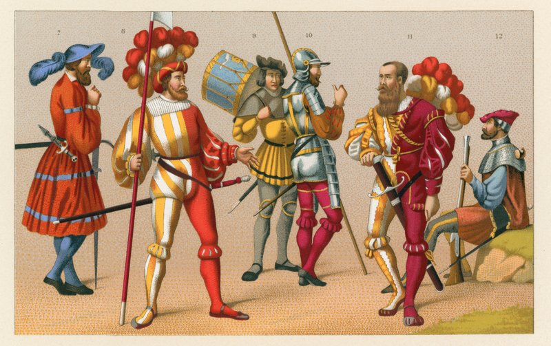 Fransa XVI. Yüzyıl Kostümü by French School