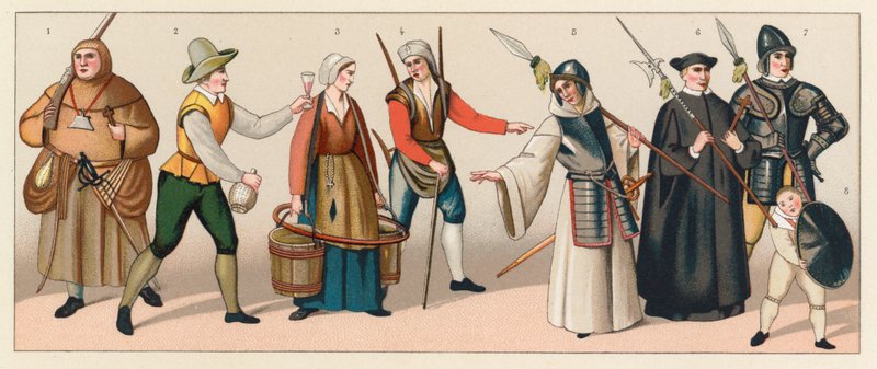 France XVIth Cent Costume by French School