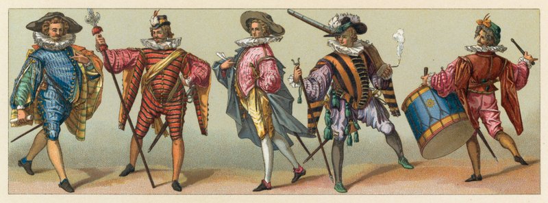 Fransa XVI. Yüzyıl Kostümü by French School