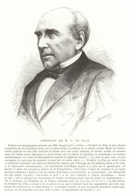 Frederic le Play, Fransız mühendis, sosyolog ve ekonomist by French School