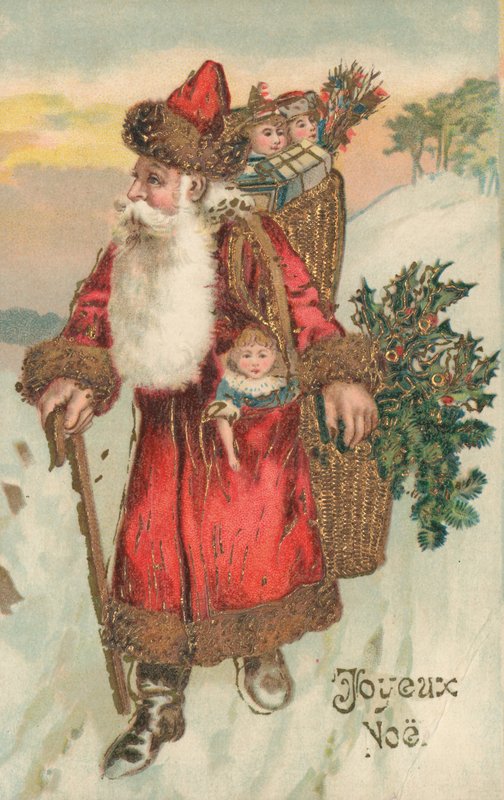 Fransız Noel kartı (renkli taş baskı) by French School