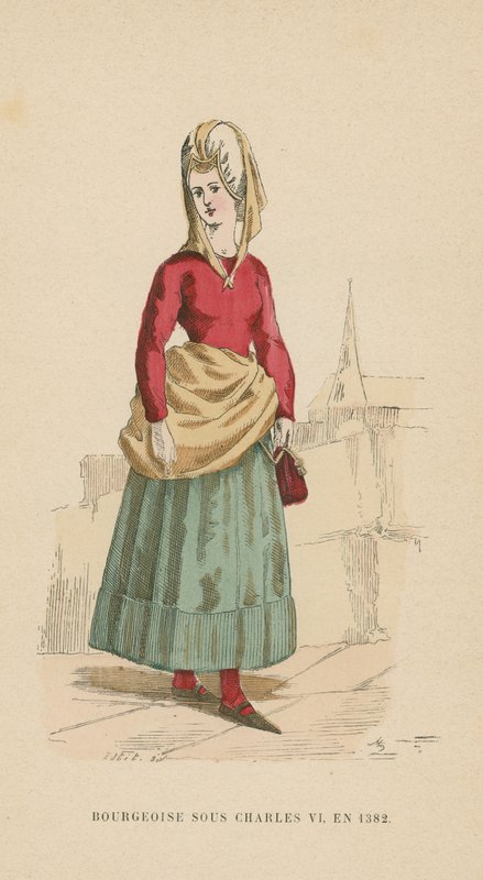 Charles VI saltanatının Fransız burjuva kadını, 1382 by French School