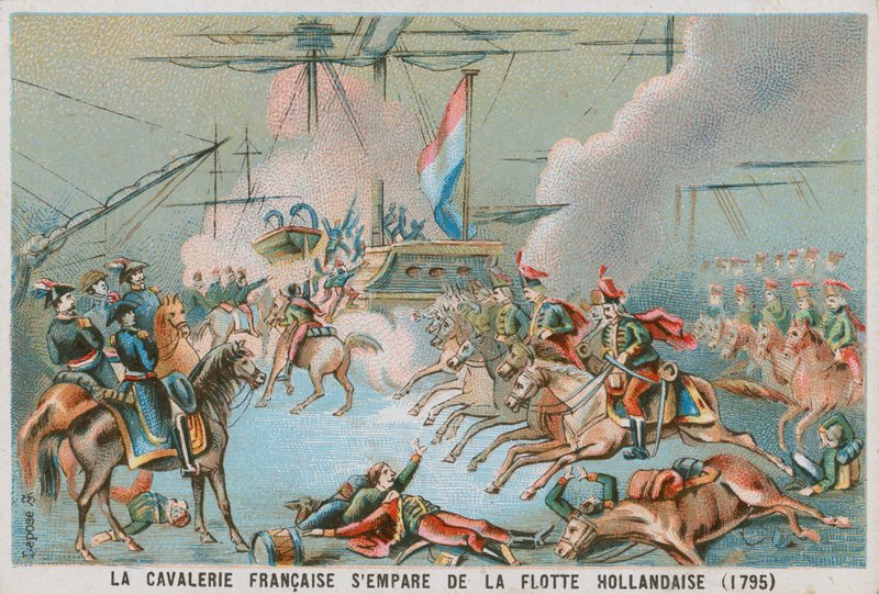 Hollanda filosunu ele geçiren Fransız süvari, 1795 by French School