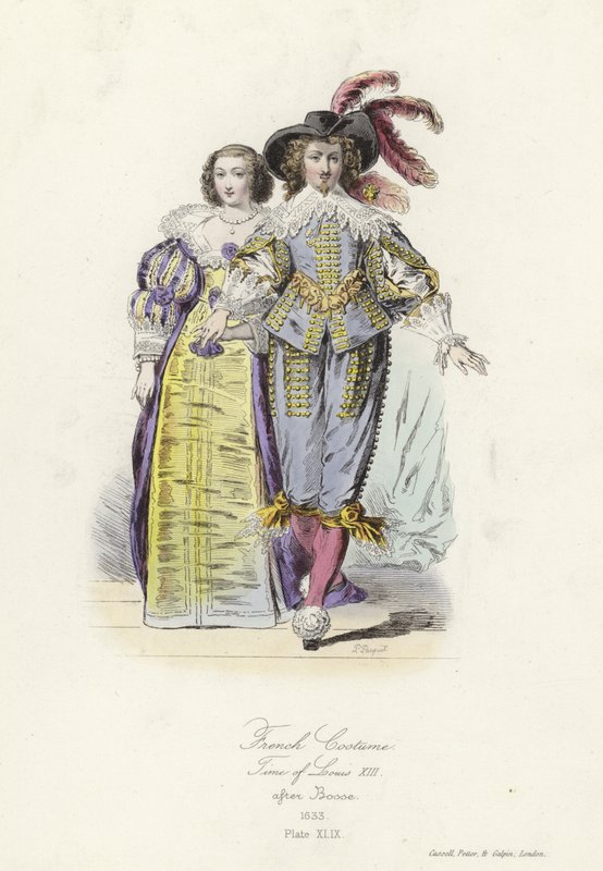 Louis XIII zamanının Fransız kostümü by French School