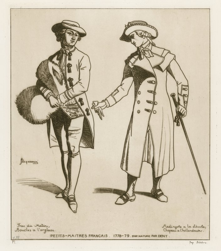 Fransız züppeleri, 1778-79 by French School