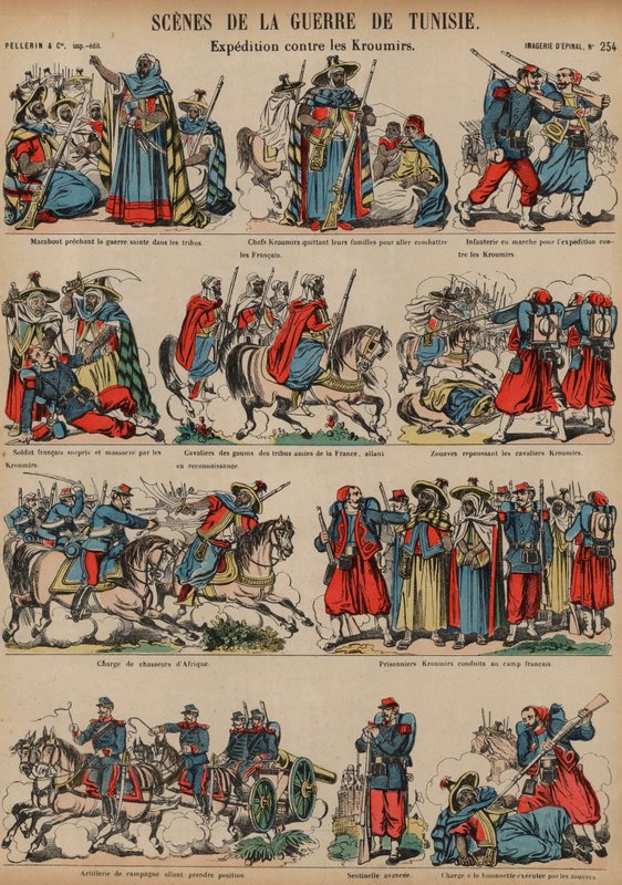 Krumirlere karşı Fransız seferi, Tunus by French School