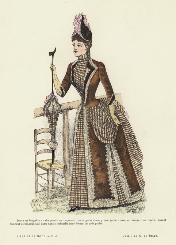 Fransız moda levhası, 1885-86 by French School