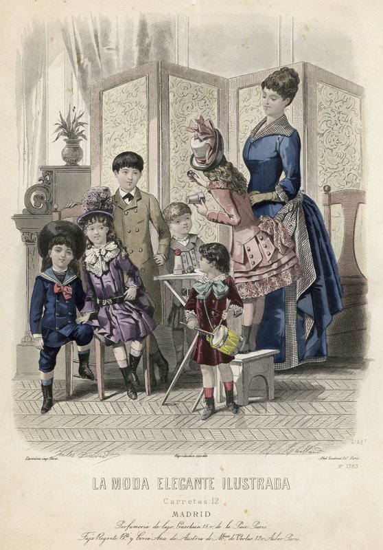 Fransız moda levhası, 19. yüzyıl sonu by French School
