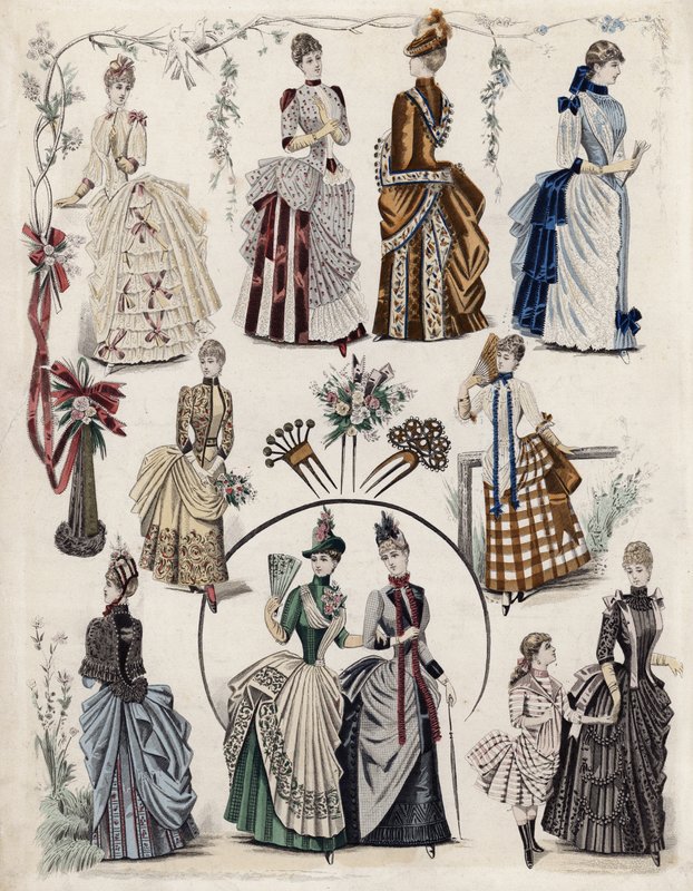 Fransız moda levhası, 19. yüzyıl sonu by French School
