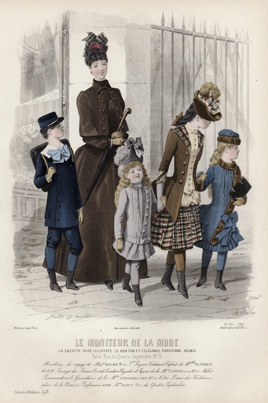 Fransız moda levhası, 19. yüzyıl sonu by French School