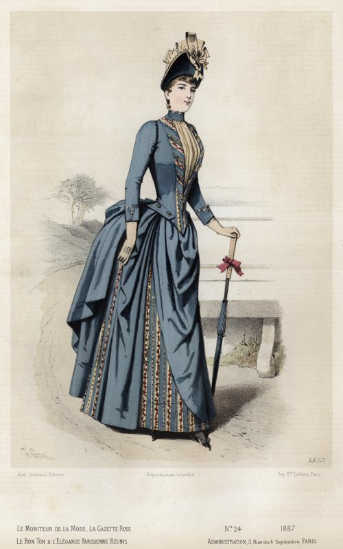 Fransız moda levhası, 19. yüzyıl sonu by French School