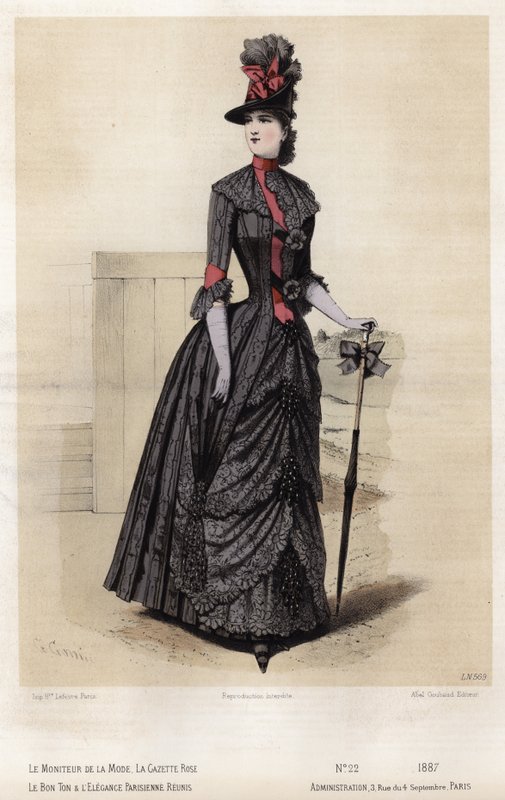 Fransız moda levhası, 19. yüzyıl sonu by French School