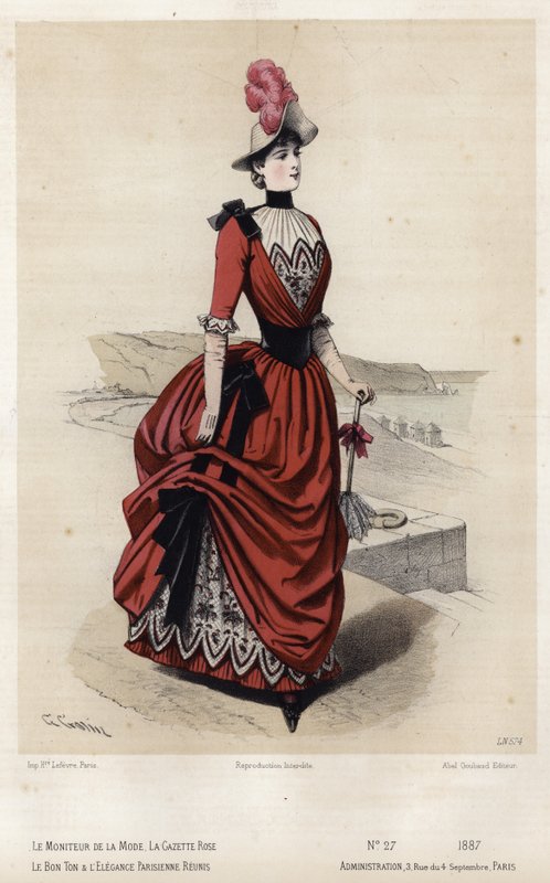 Fransız moda levhası, 19. yüzyıl sonu by French School
