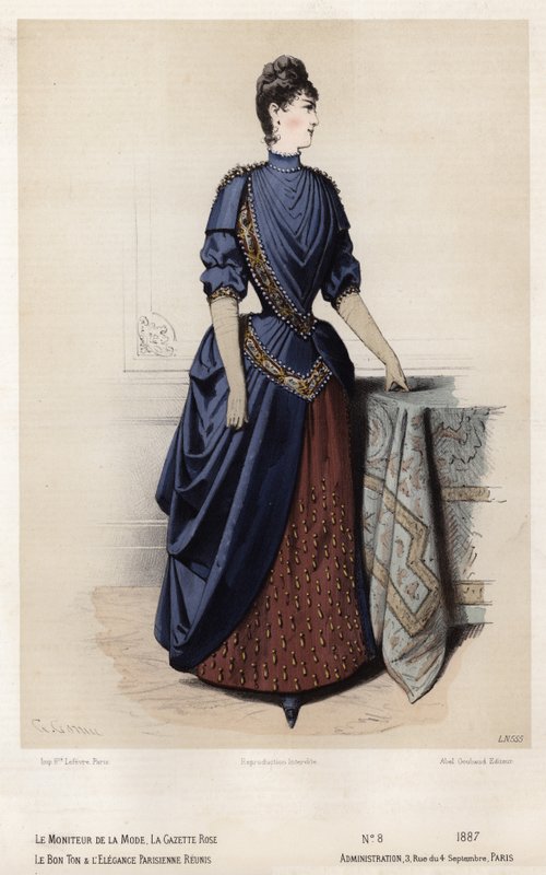 Fransız moda levhası, 19. yüzyıl sonu by French School