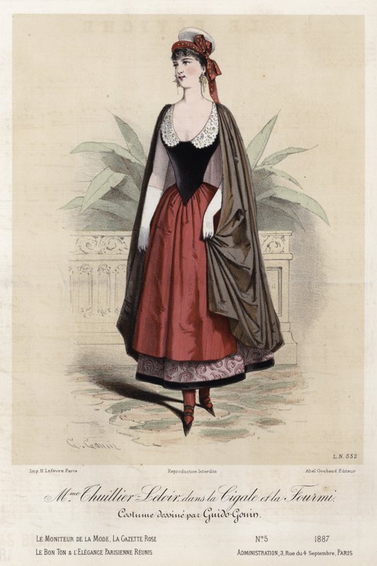 Fransız moda levhası, 19. yüzyıl sonu by French School