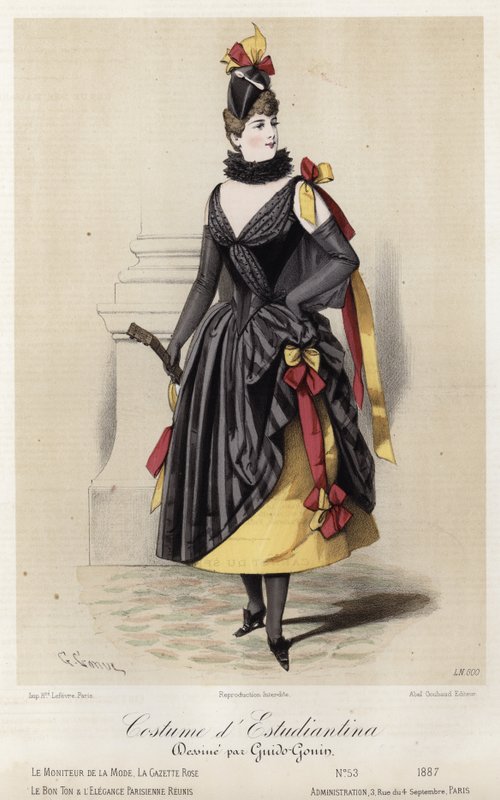 Fransız moda levhası, 19. yüzyıl sonu by French School