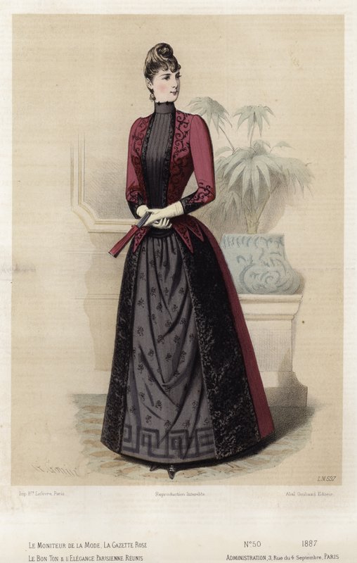 Fransız moda levhası, 19. yüzyıl sonu by French School