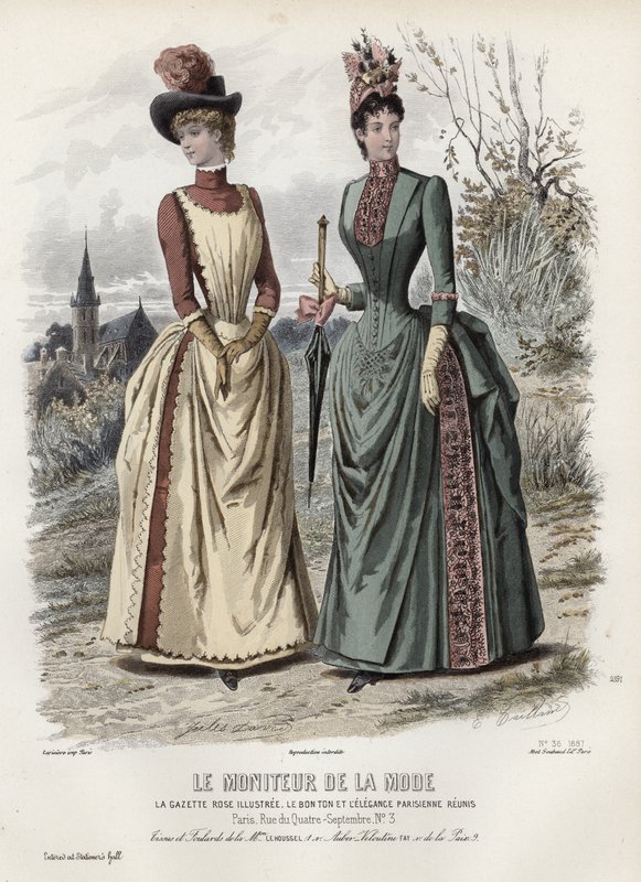 Fransız moda levhası, 19. yüzyıl sonu by French School