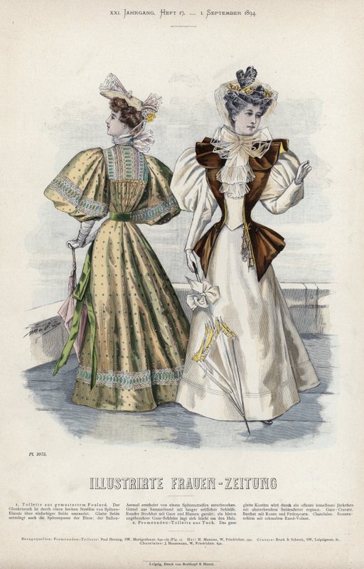 Fransız moda levhası, 19. yüzyıl sonu by French School