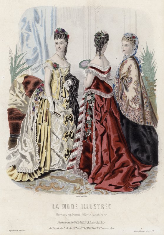Fransız moda levhası, 19. yüzyıl sonu by French School