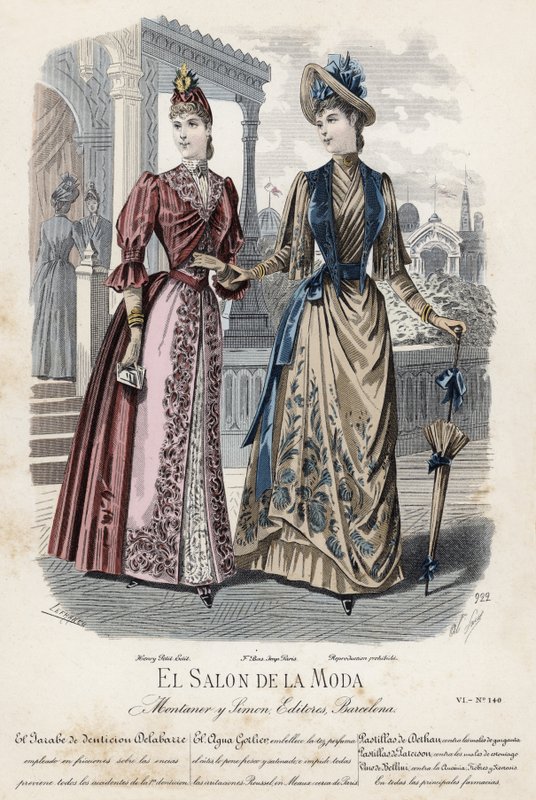 Fransız moda levhası, 19. yüzyıl sonu by French School