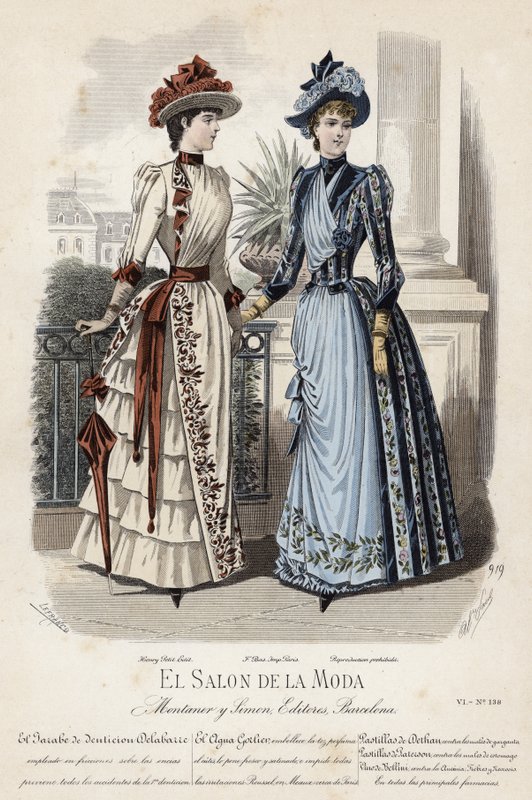 Fransız moda levhası, 19. yüzyıl sonu by French School