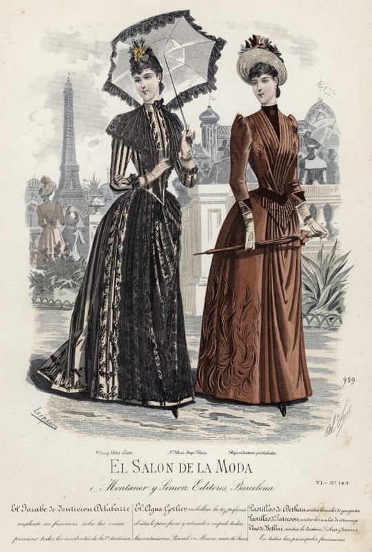 Fransız moda levhası, 19. yüzyıl sonu by French School