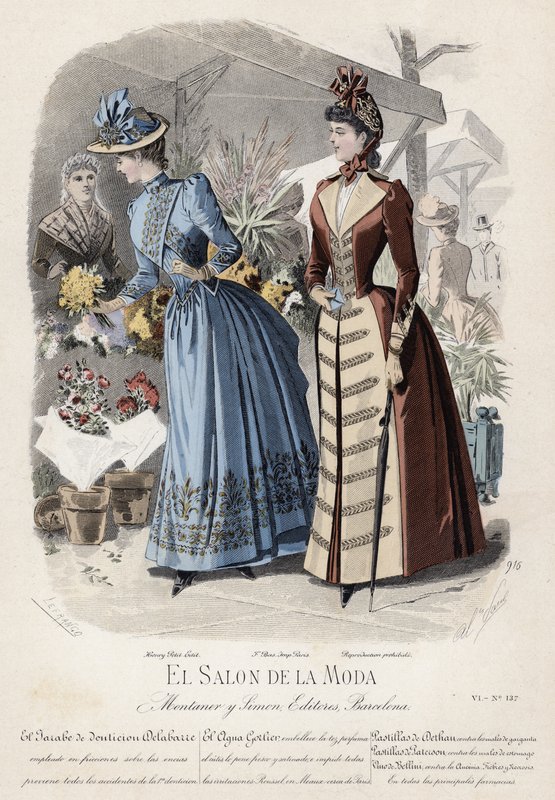 Fransız moda levhası, 19. yüzyıl sonu by French School