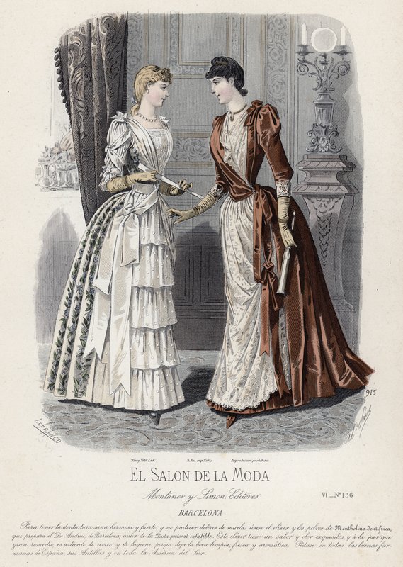 Fransız moda levhası, 19. yüzyıl sonu by French School