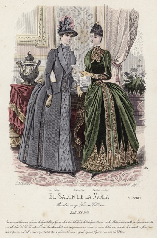 Fransız moda levhası, 19. yüzyıl sonu by French School