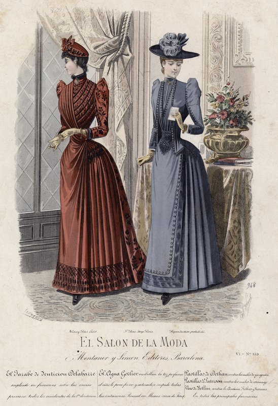 Fransız moda levhası, 19. yüzyıl sonu by French School