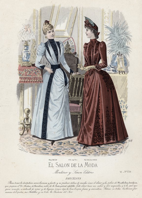 Fransız moda levhası, 19. yüzyıl sonu by French School