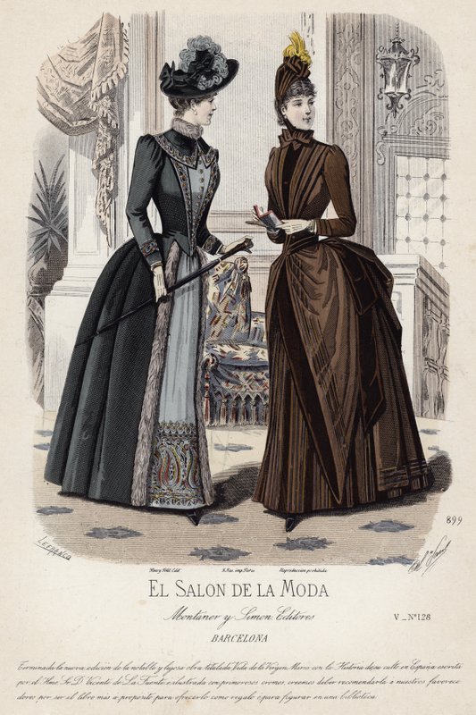Fransız moda levhası, 19. yüzyıl sonu by French School