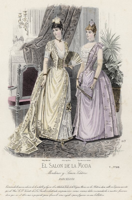 Fransız moda levhası, 19. yüzyıl sonu by French School