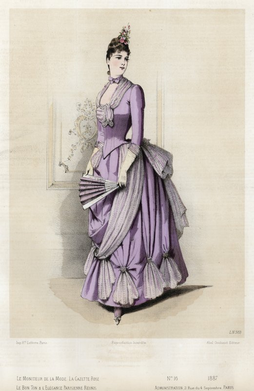 Fransız moda levhası, 19. yüzyıl sonu by French School