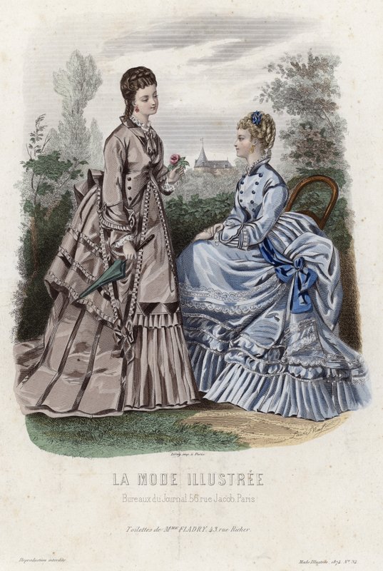 Fransız moda levhası, 19. yüzyıl sonu by French School