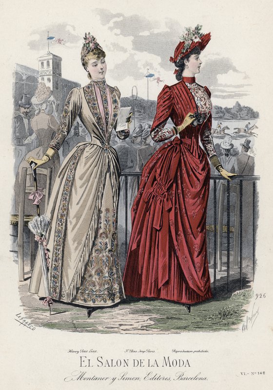 Fransız moda levhası, 19. yüzyıl sonu by French School
