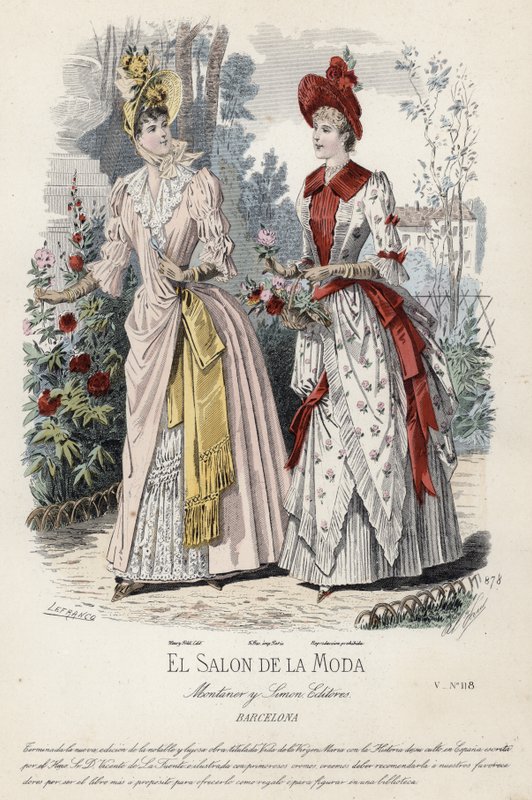 Fransız moda levhası, 19. yüzyıl sonu by French School